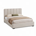 Polsterbett Stauraumbett Beige Polyester Rechteckig Liegefläche 160 x 200 cm