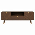 TV-Lowboard Dunkelbraun MDF mit Walnussfurnier rechteckig 160 x 40 x 60 cm