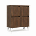 Sideboard Nussbaum MDF rechteckig 85 x 40 x 110 cm