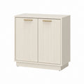 Sideboard Cremeweiß MDF rechteckig 80 x 40 x 90 cm mit 2 Türen
