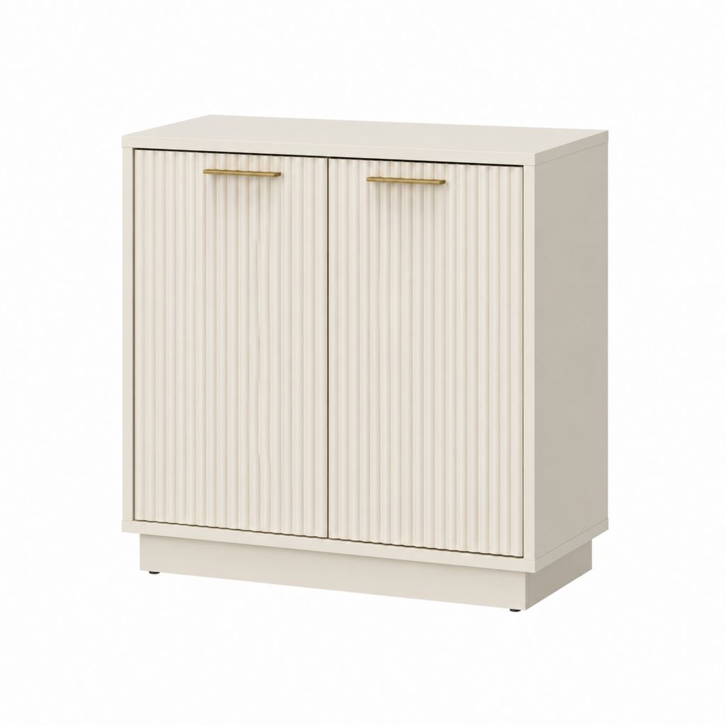 Sideboard Cremeweiß MDF rechteckig 80 x 40 x 90 cm mit 2 Türen