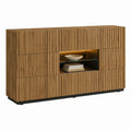 Sideboard mit Eichenholzfurnier in Natur rechteckig 160 x 40 x 120 cm