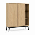 Highboard Sideboard Eichenoptik MDF rechteckig 100 x 40 x 140 cm